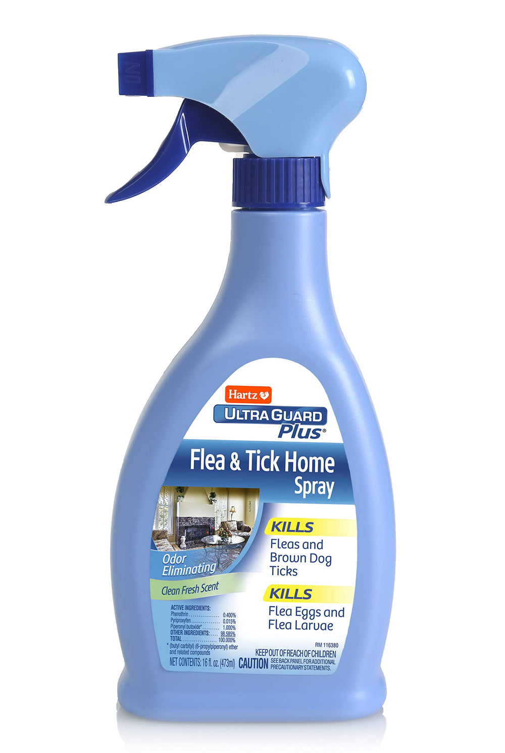 Hartz UltraGuard Plus Hogar Spray para pulgas y garrapatas, uso en interiores.