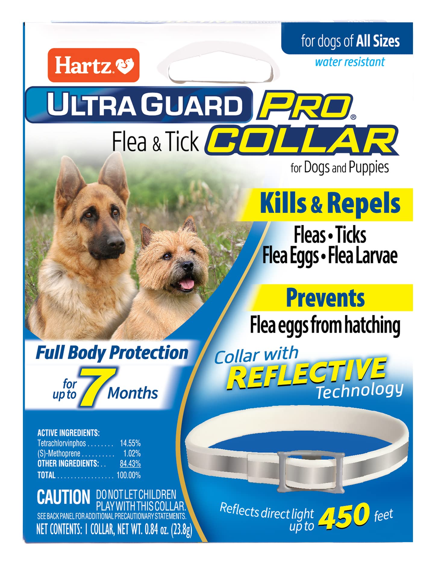 Hartz UltraGuard Pro: collar desempaquetado listo para uso contra pulgas y garrapatas