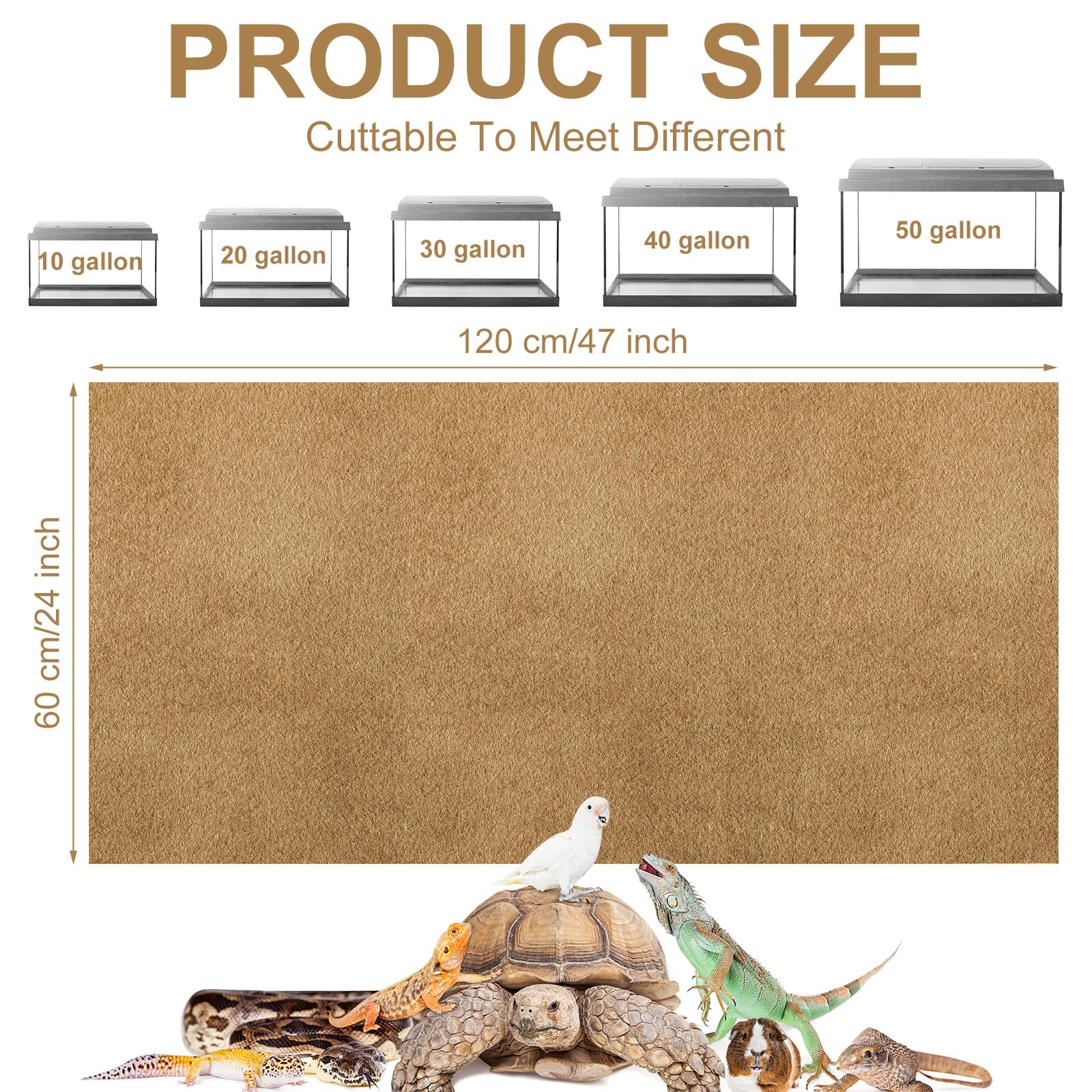 Liner Haull para suelo de reptil, absorbente y fácil de limpiar.