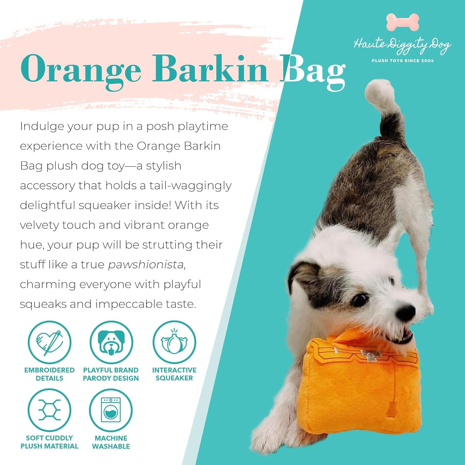Juguete de peluche de lujo Barkin Bag, diseño llamativo para divertir durante el juego.