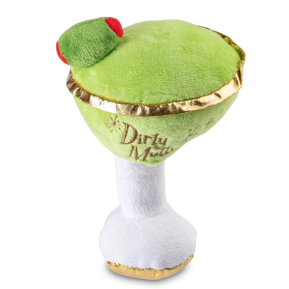 Dirty Muttini de Haute Diggity Dog, juguete peluche interactivo con sonajero para perros.