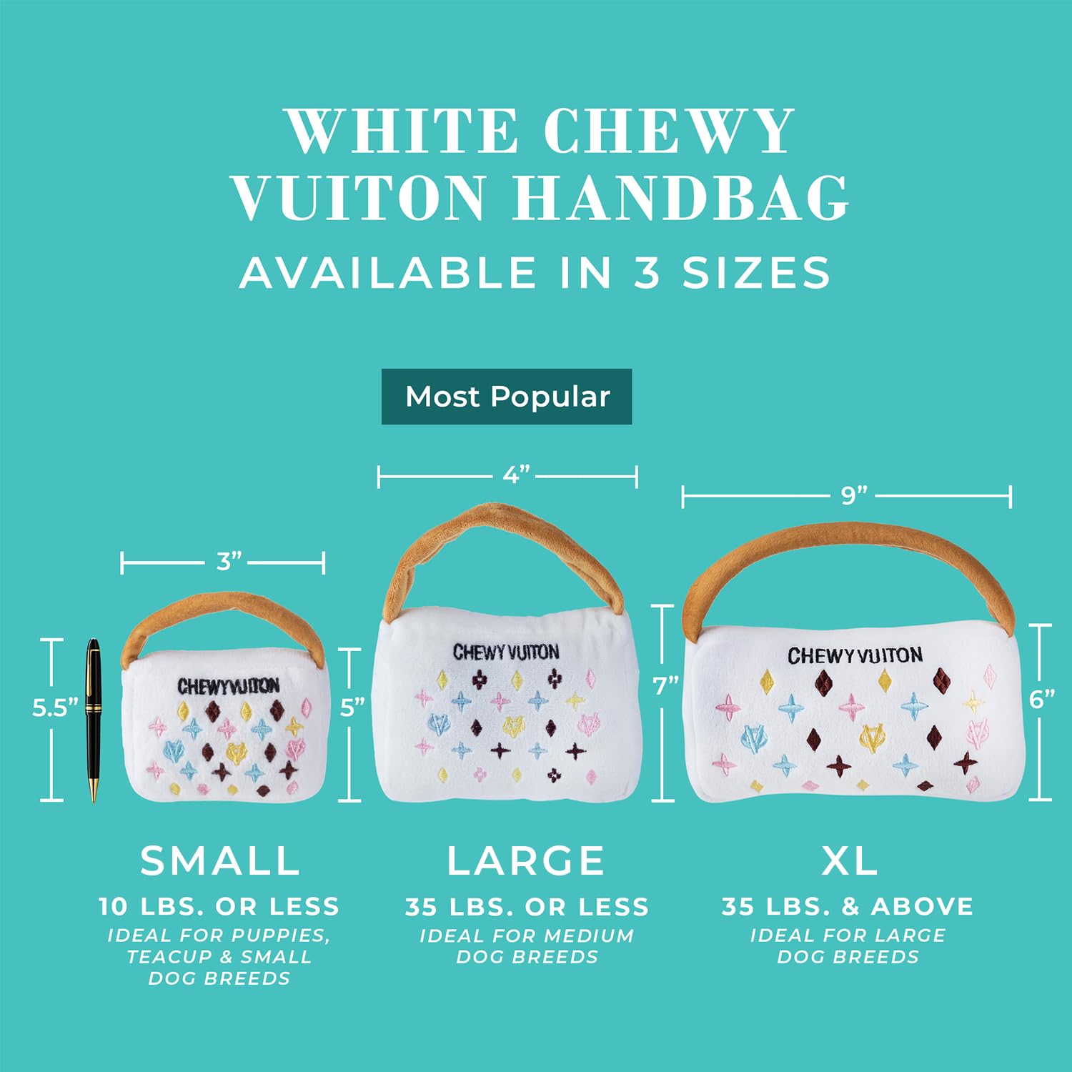 Diseño divertido y elegante del bolso peluche con detalles bordados