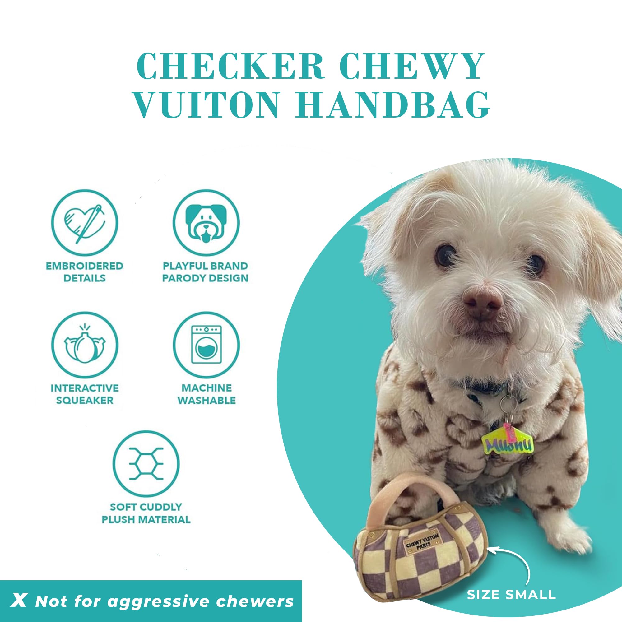 Haute Diggity Dog interior con chirriador: captura la atención del perro y estimula el juego.