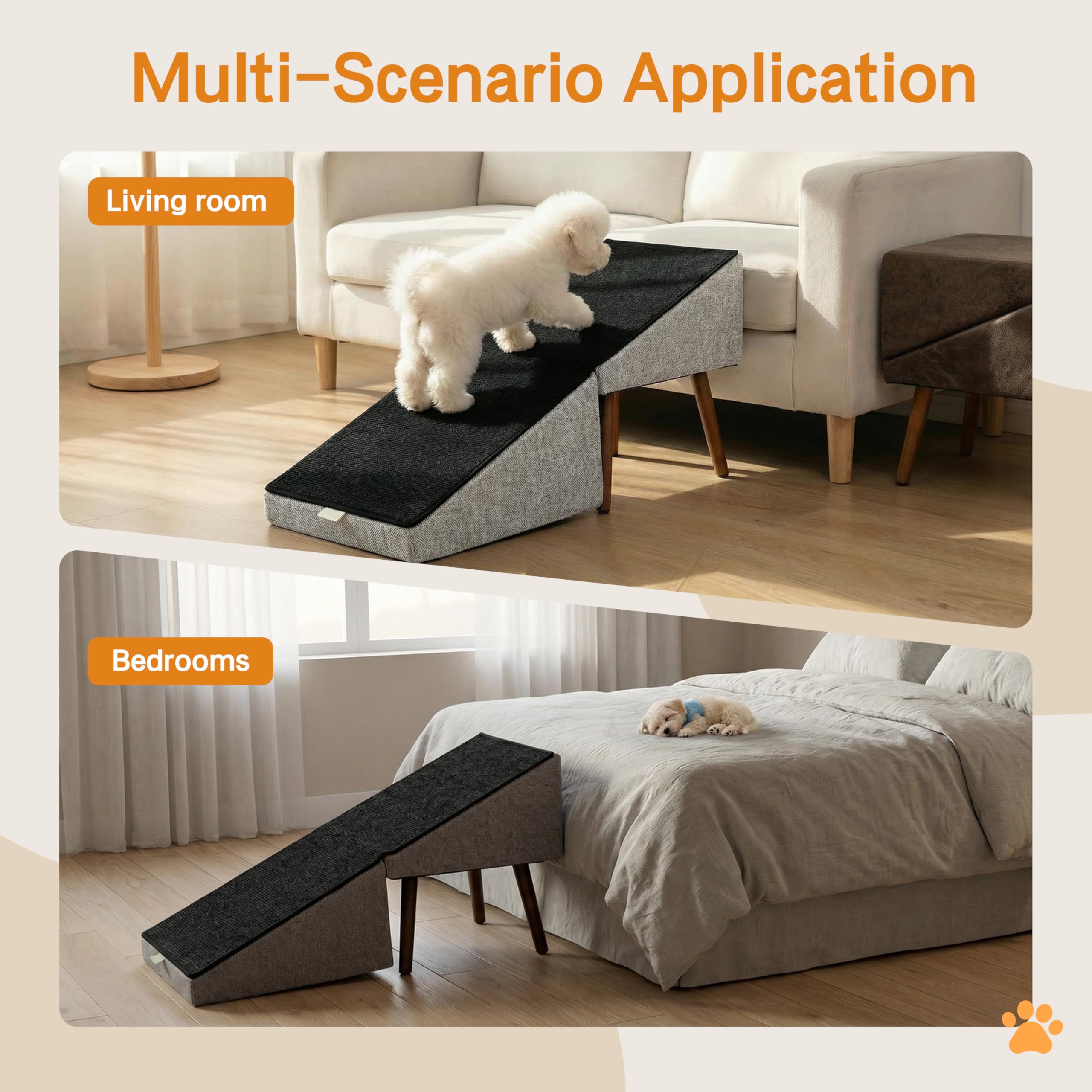 Haven Pet madera de grado mueble con acabado gris, estilo moderno para el salón.