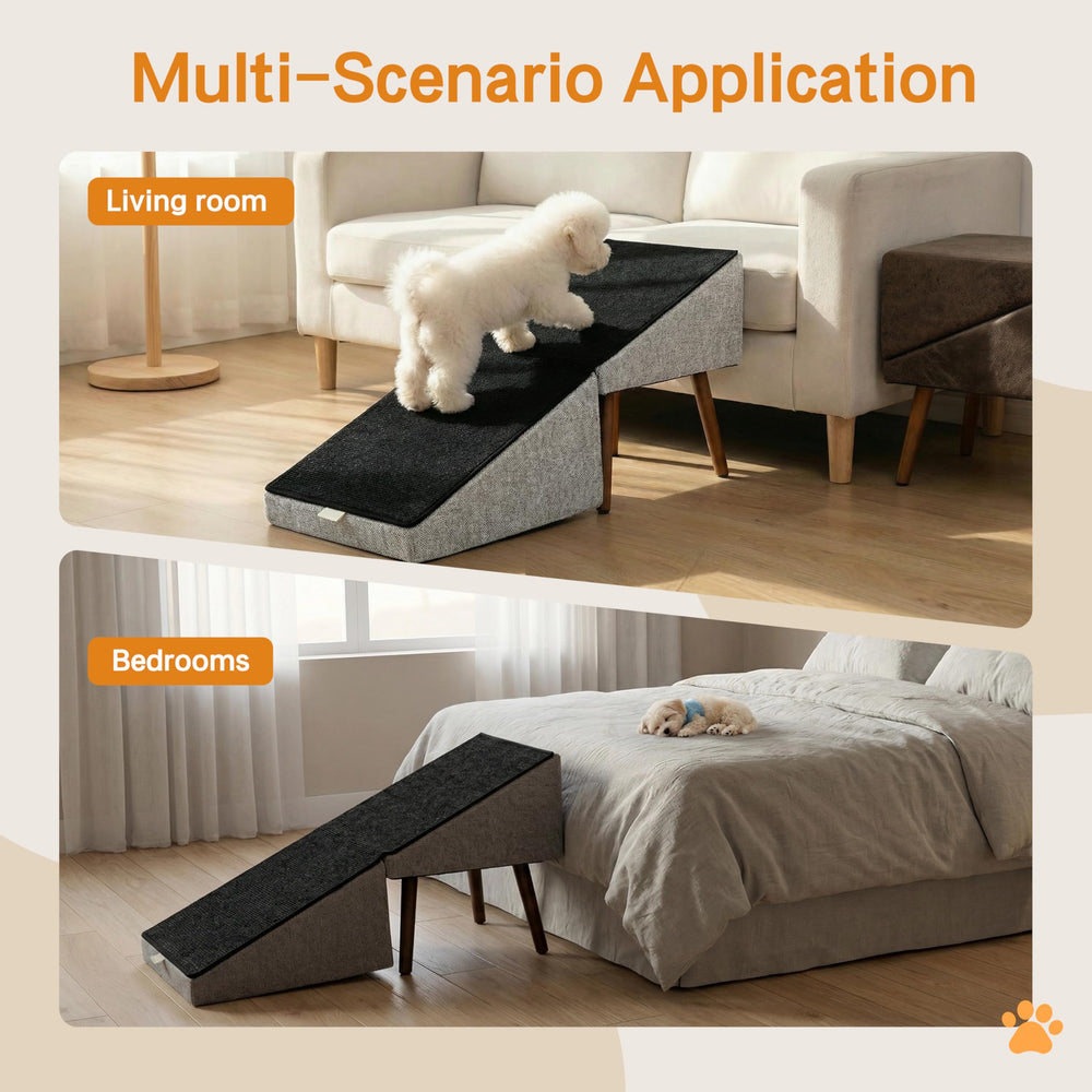 Haven Pet madera de grado mueble con acabado gris, estilo moderno para el salón.