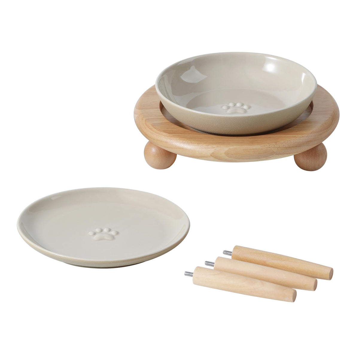 Tazón cerámico elevado de Havniva, amigable con los bigotes para una alimentación cómoda.