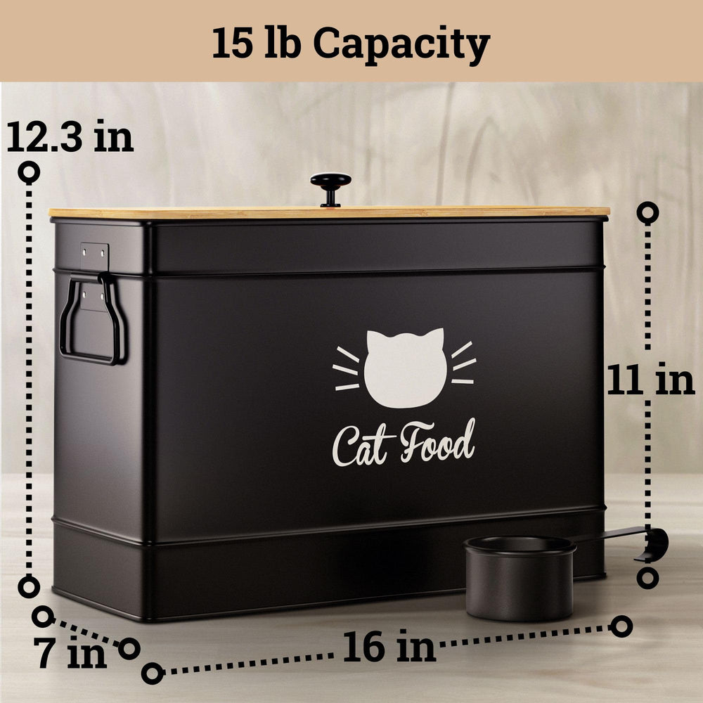 HB Design Co capacidad de 15 libras (50 tazas) para alimento de mascotas.