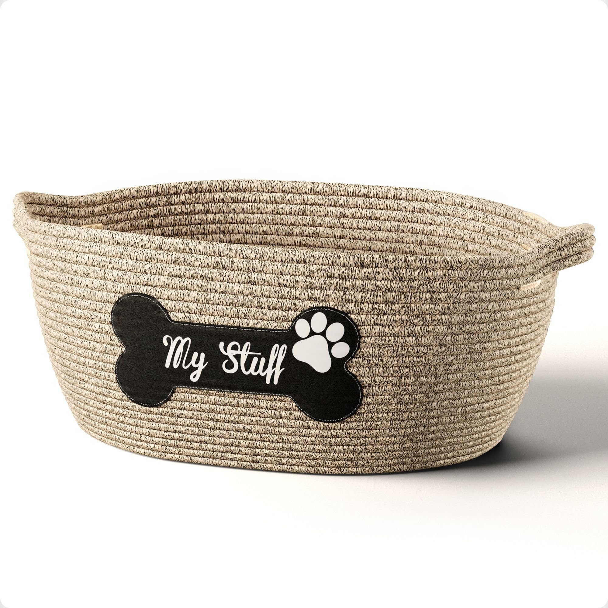 HB Design Co cesto de juguetes para perro en algodón 100% para salón ordenado.
