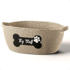 HB Design Co cesto de juguetes para perro en algodón 100% para salón ordenado.