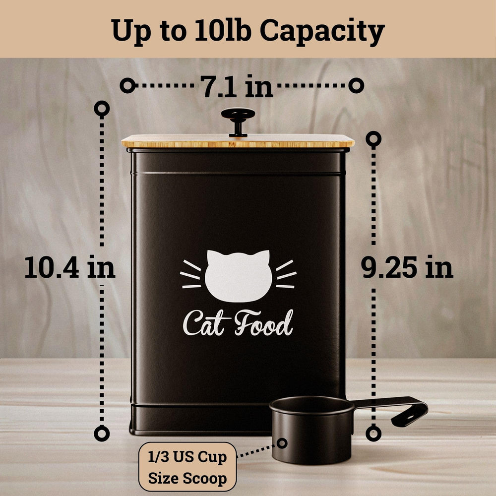 HB Design Co. Ideal para almacenamiento diario de comida seca para gatos.