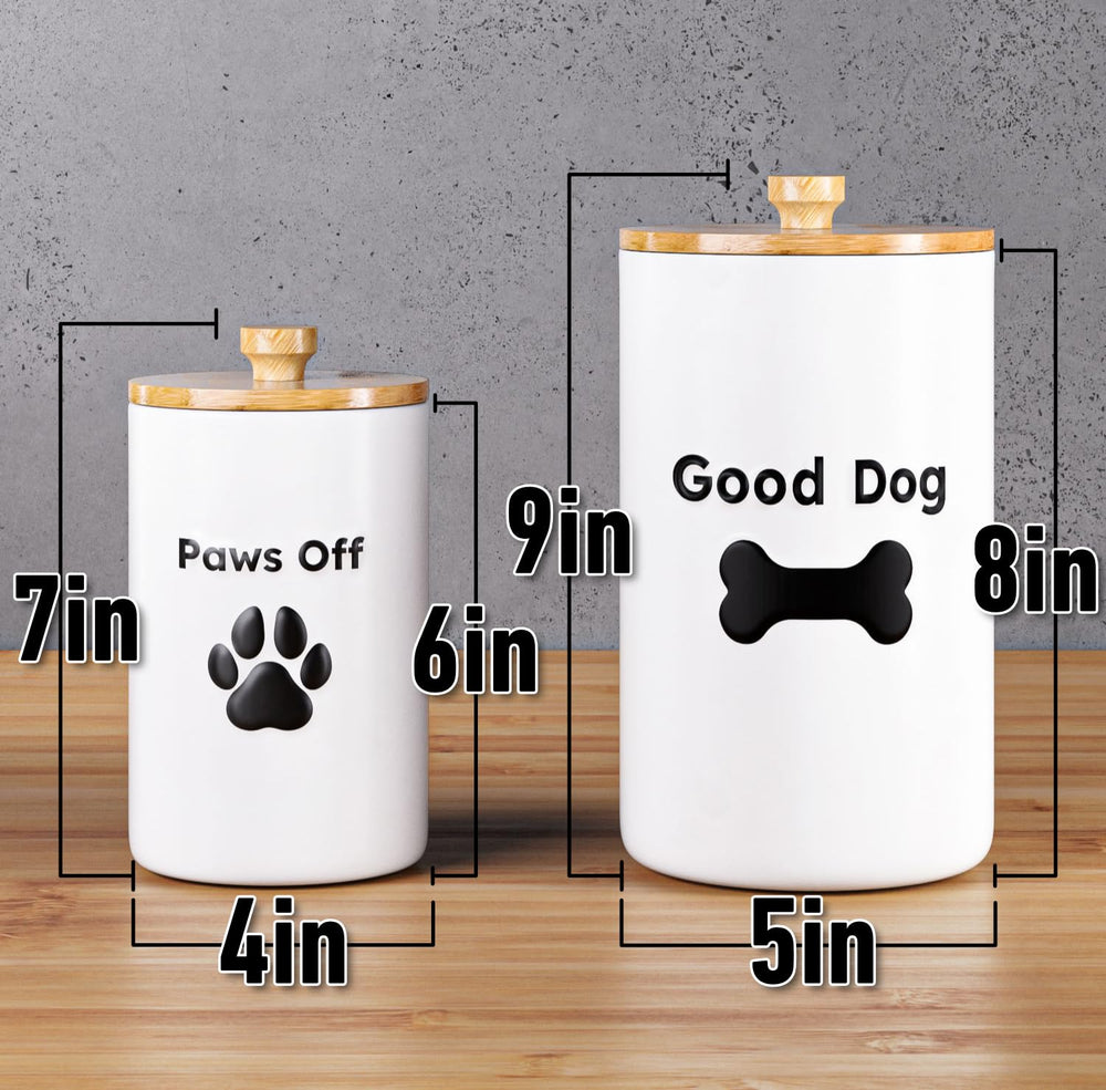 HB Design Co juego dos tarros mascotas: añade organización y estilo.
