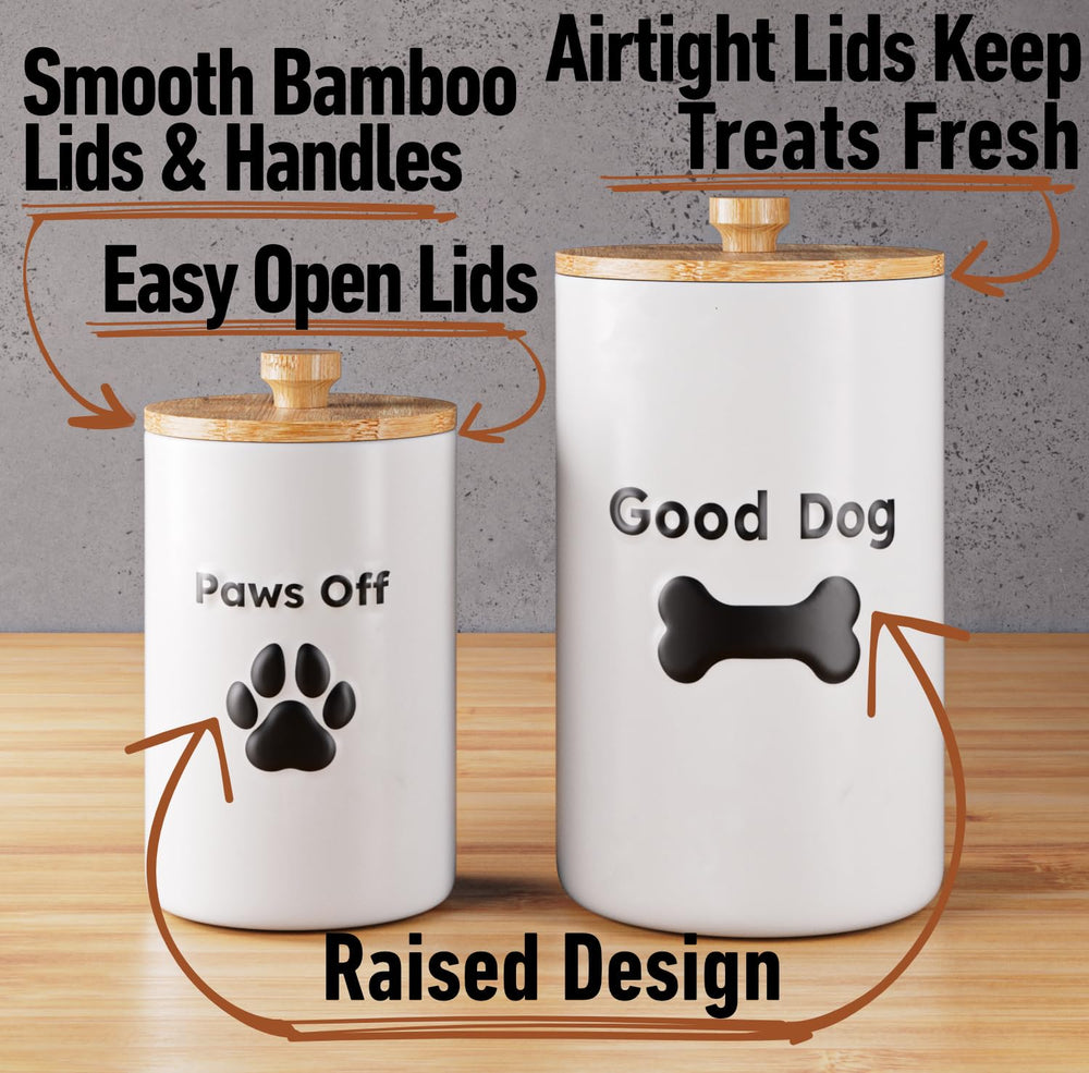 HB Design Co latas premios perro cerámicas 7x4: ideal para snacks diarios.