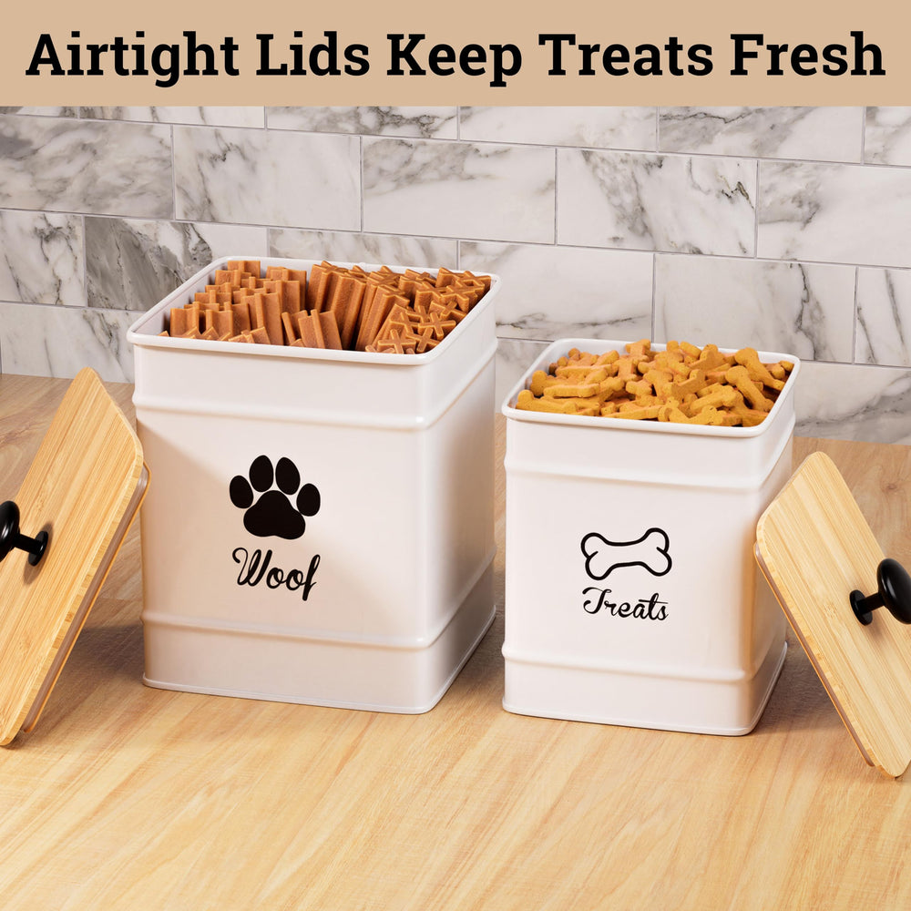 HB Design Co. tapa de bambú con sellado, mantiene la humedad fuera para snacks duros o blandos.