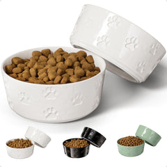 HB Design Co. tazones cerámicos para perro con base antideslizante para estabilidad.