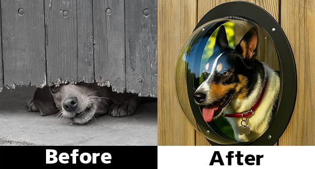 H&B Luxuries ventana exterior para mascotas permite observar el exterior con seguridad