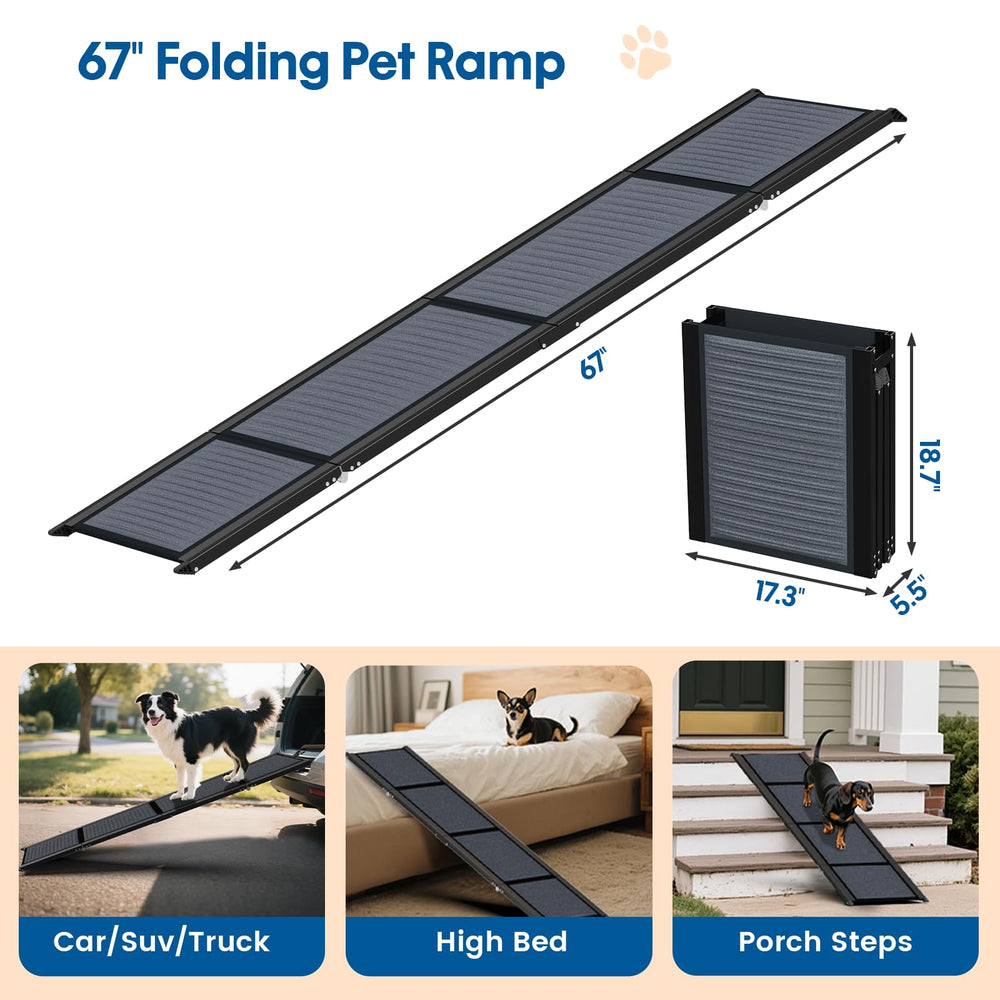 Rampa HBTower para perros de 17-3 pulgadas de ancho, ideal para razas grandes.