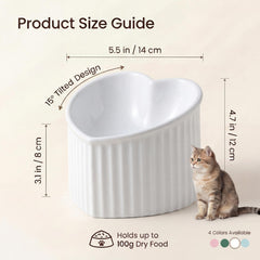 HCHLQLZ plato inclinable para gatos, ángulo de 15 grados, diseño ergonómico.
