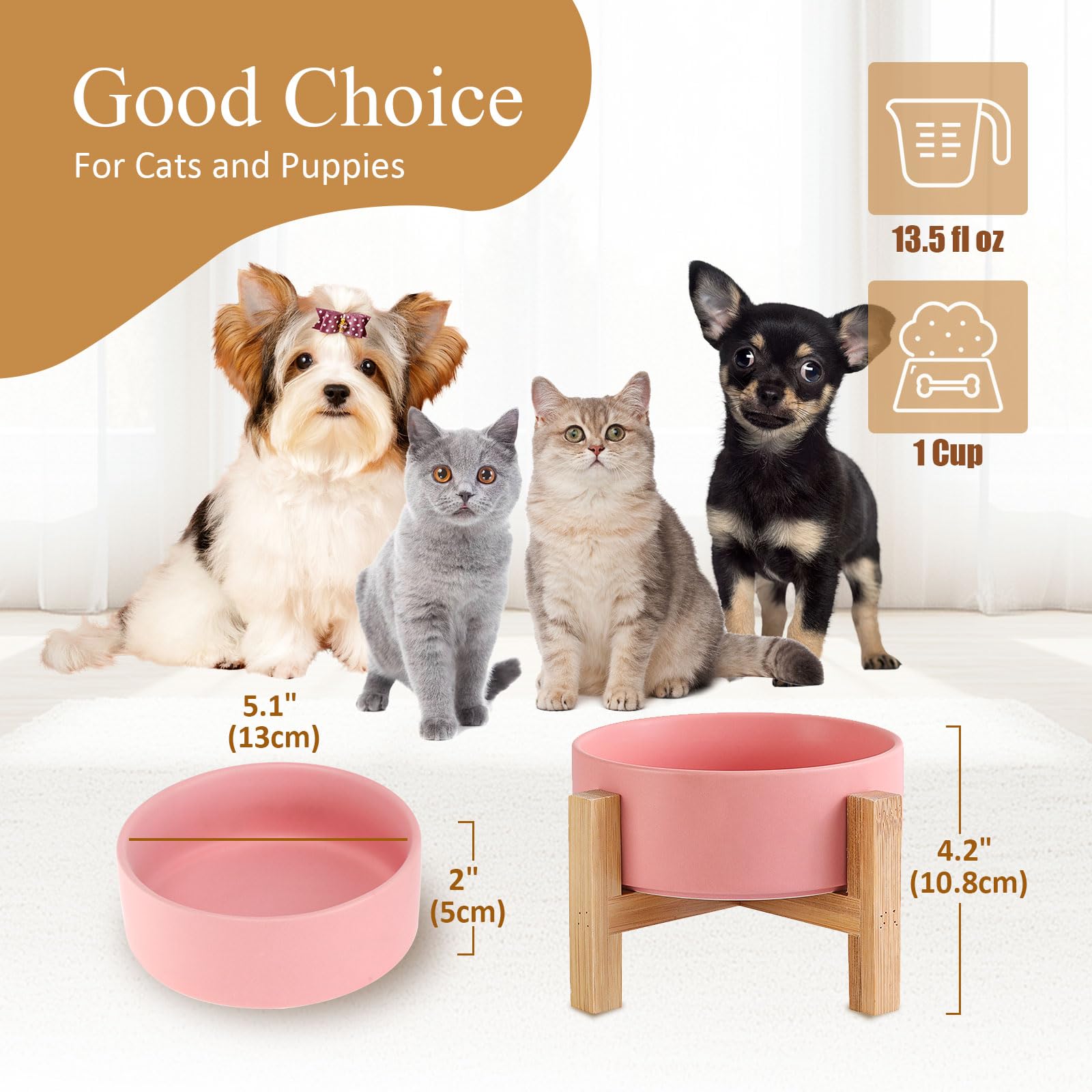 Altura ajustable del tazón de HCHLQLZ para gatos, ideal en distintas etapas.