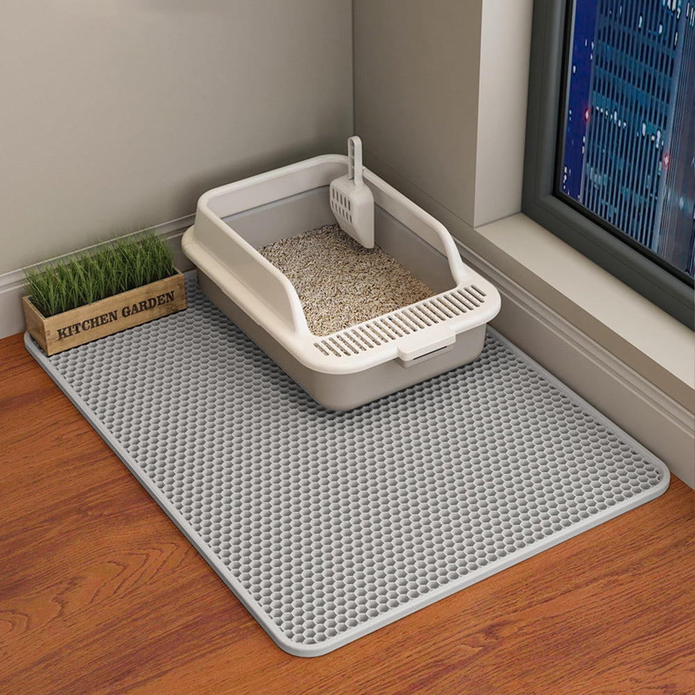 HCY&WLD almohadilla para arenero con doble capa, captura arena y mantiene el área limpia.