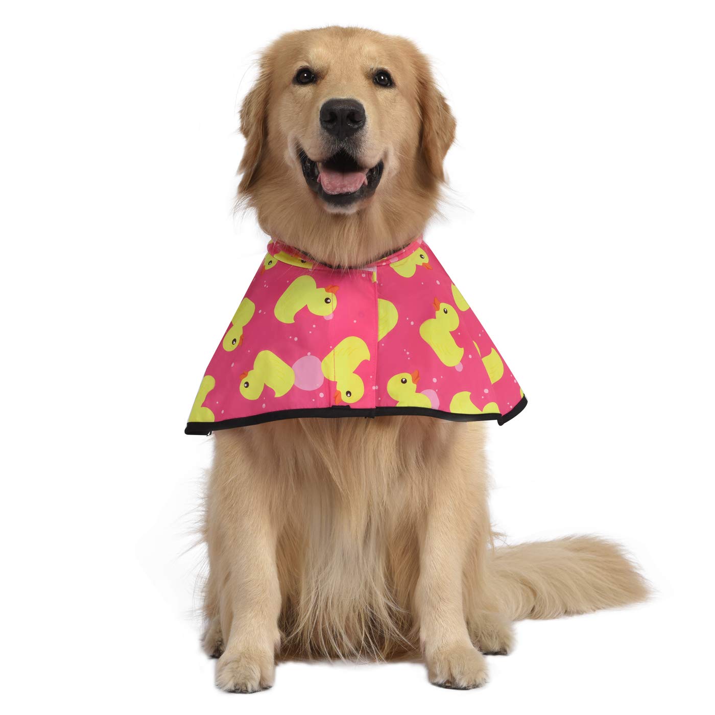 Poncho impermeable HDE para perro con capucha rosa
