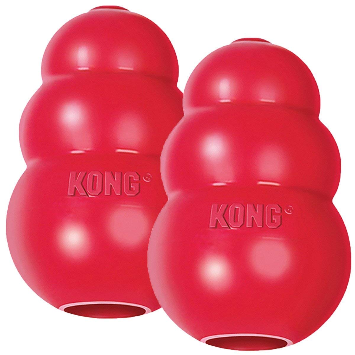 HDP Kong Classic grande, pack de 2, perfecto para perros grandes y juegos de búsqueda