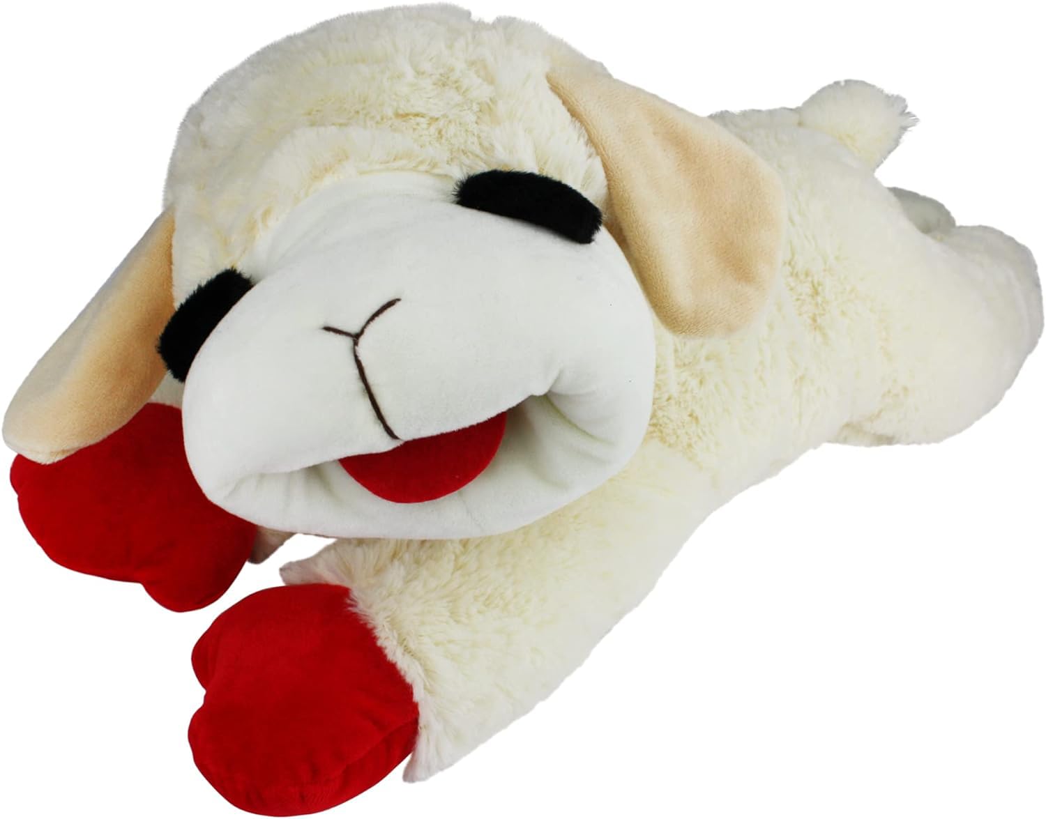HDP Lambchop, juguete peluche para perro de 24 pulgadas, ideal para abrazar y jugar.