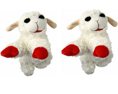 Juguete peluche HDP Lambchop de 10 pulgadas con sonajero, ideal para juego y caricias.