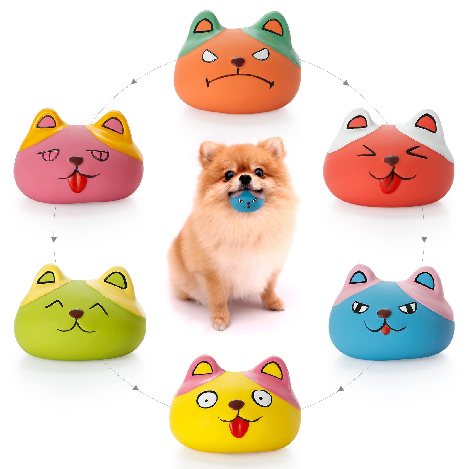 Juguete HDSX bola divertida con chirriador para juegos de interior con perros.