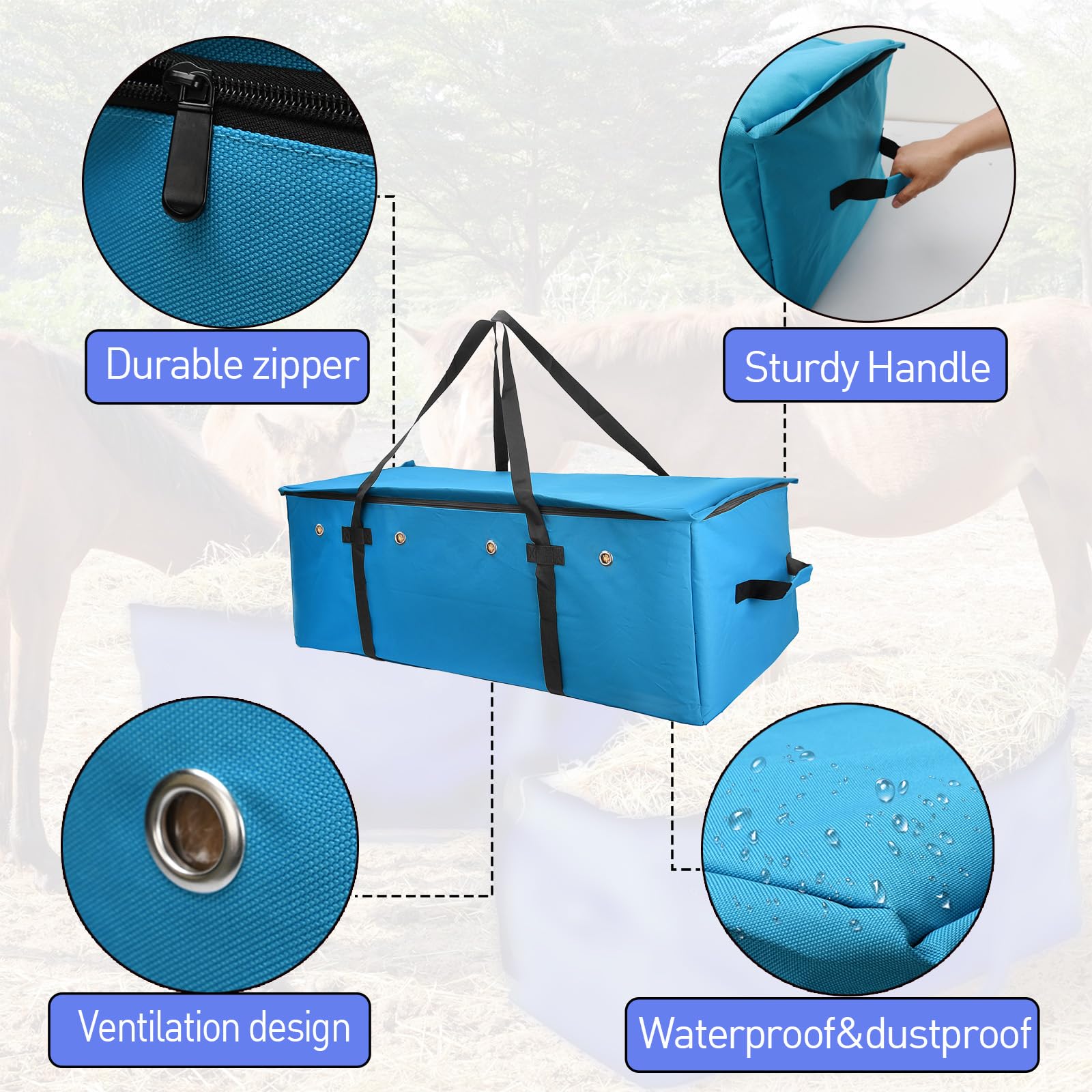 HDYEGY Bolsa de Paja, material nylon 1200D, resistente a la intemperie.