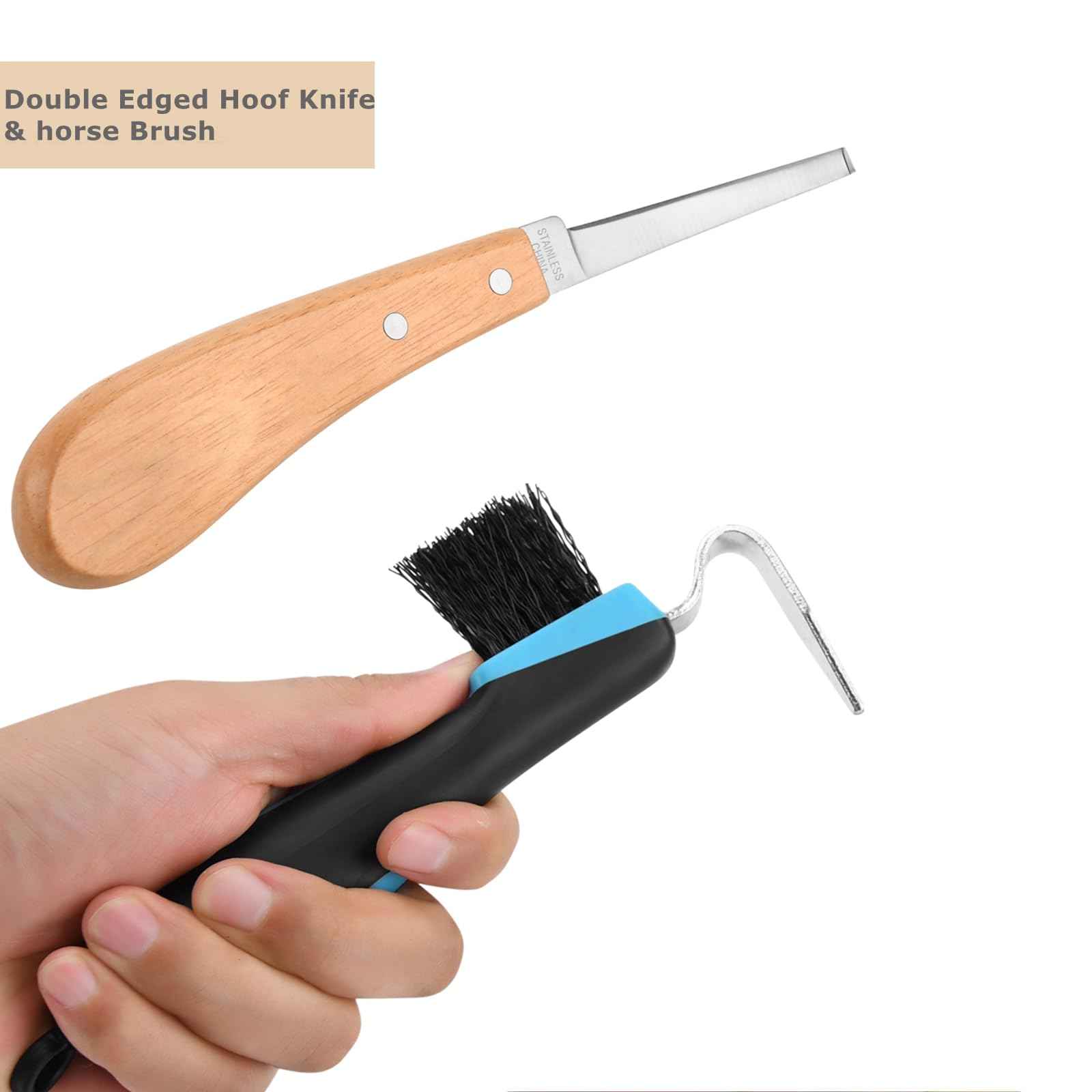 HDYEGY cuchillo de pezuas con hoja de carbono para afilar fácilmente.