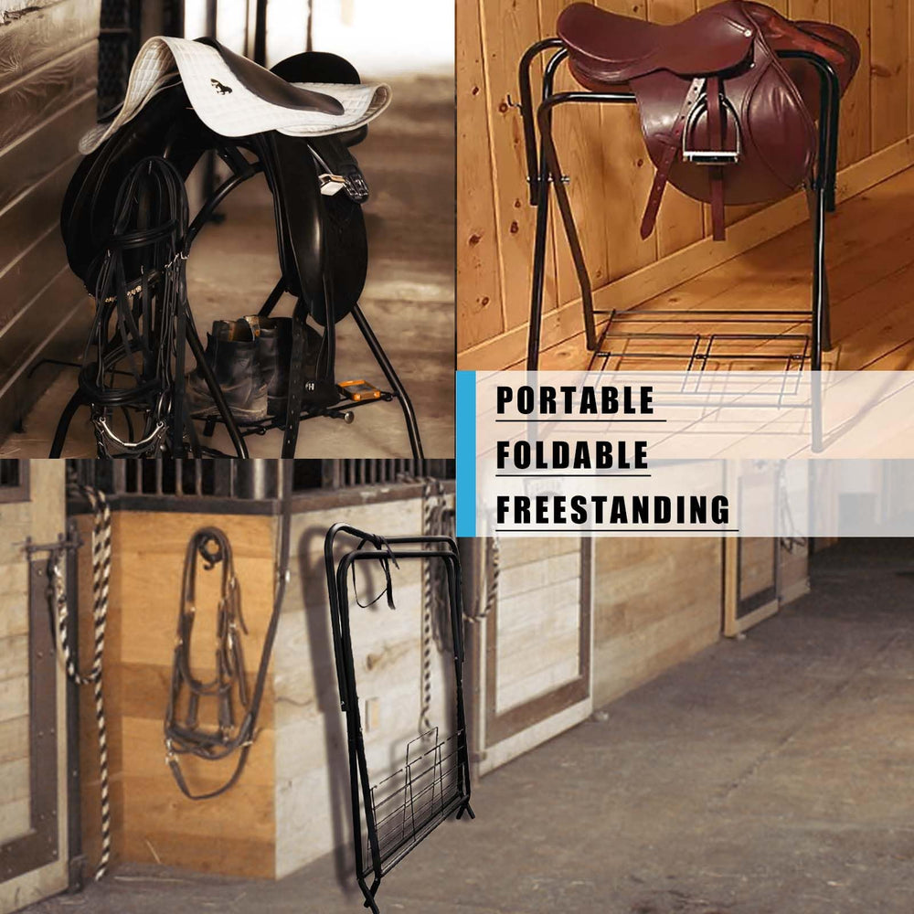 HDYEGY estante-inferior-para-accesorios mantiene bridas, cinchas y herramientas a mano.