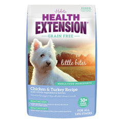 Health Extension Bocados pequeños para perritos, croquetas fáciles de masticar para razas miniatura.