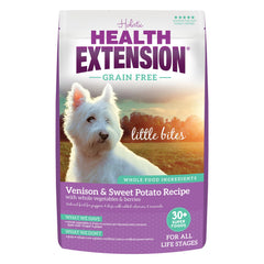 Health Extension bocados pequeños de venado para perros miniatura con proteína magra