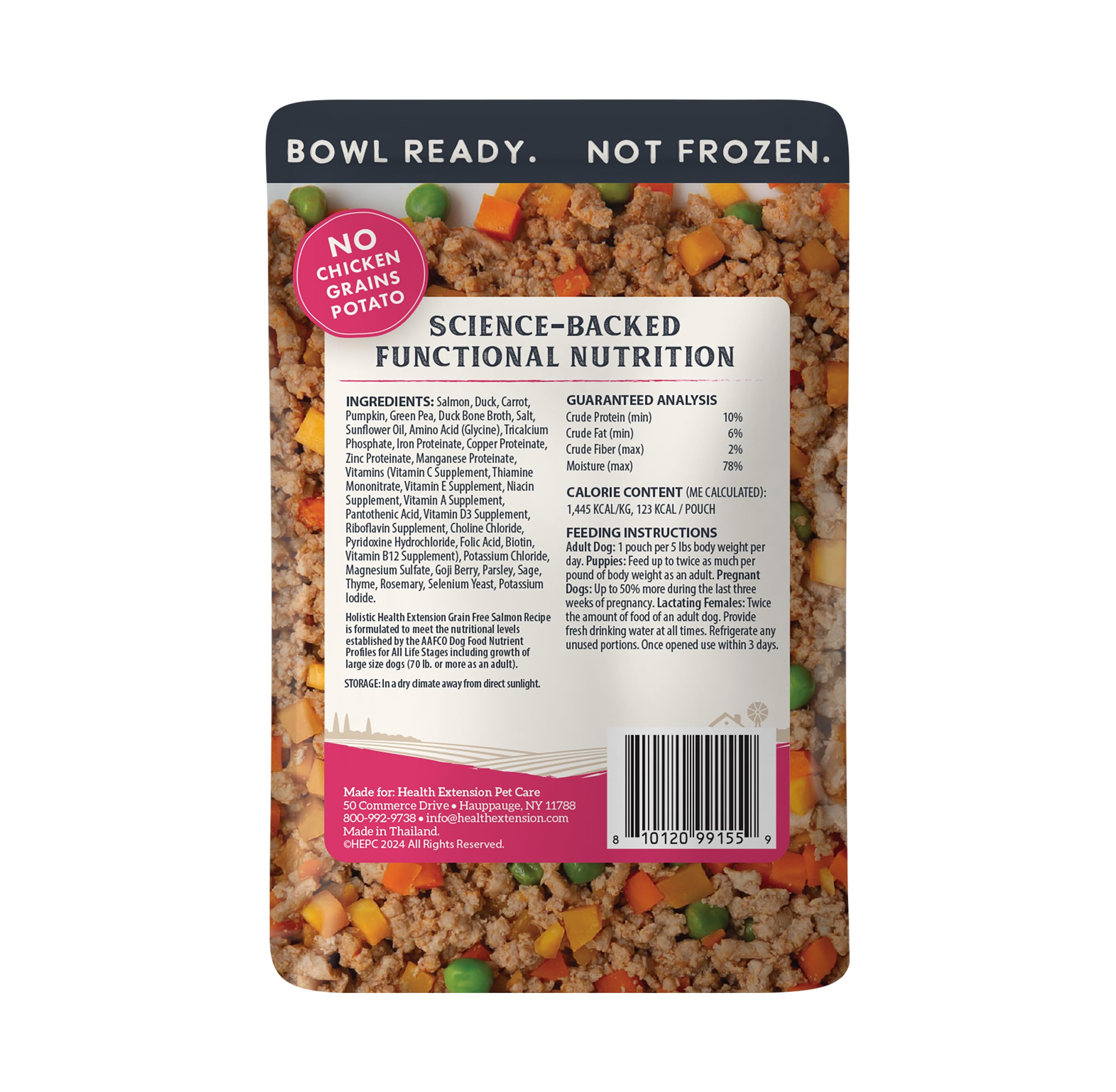 Health Extension bolsa abierta con alimento para perro, listo para servir