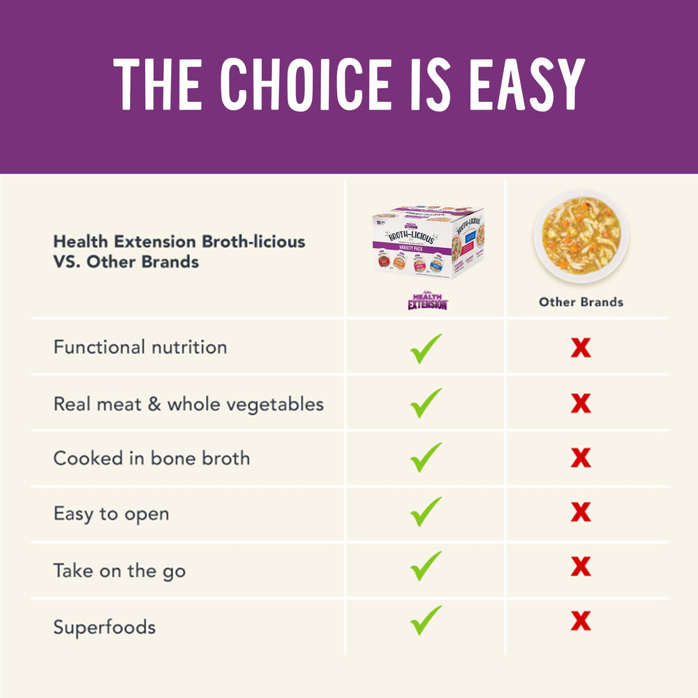 Health Extension Broth-Licious caja diez-tazas listo-para-servir para toda la familia