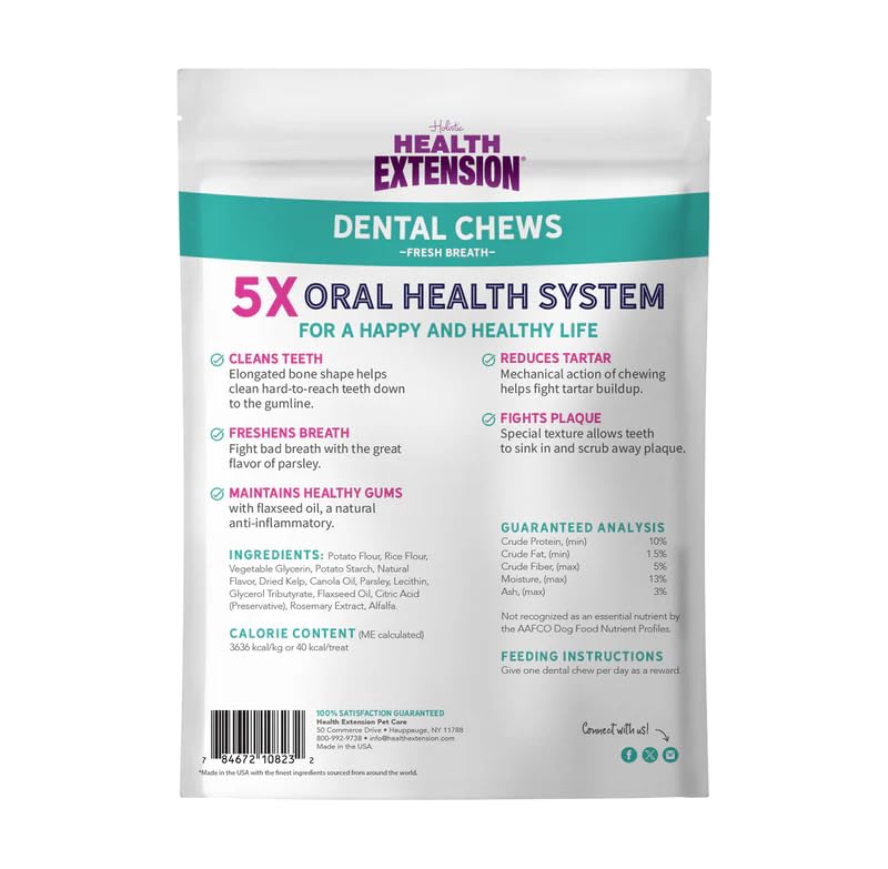 Health Extension: huesos dentales para cachorros, entrenamiento y recompensa.