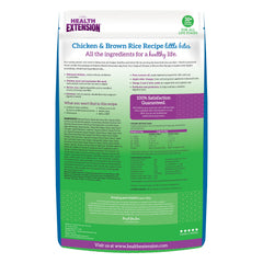 Health Extension Little Bites con pollo desmenuzado para músculos y energía.