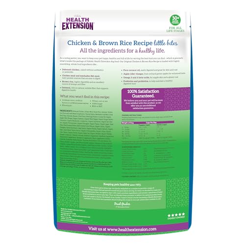 Health Extension Little Bites servido en tazón, porción ideal para perros pequeños