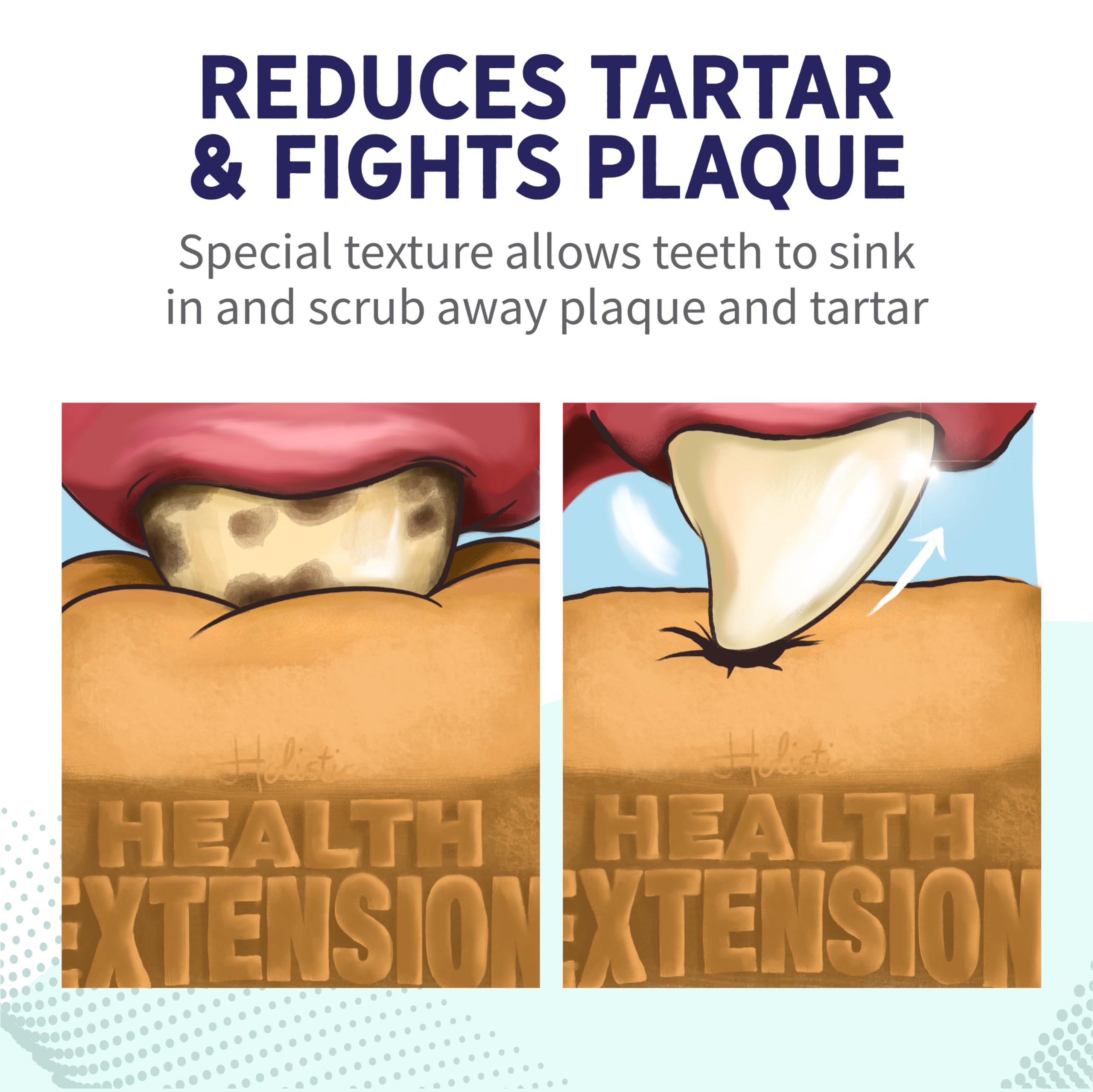 Health Extension Probiotic Bones para perros: textura masticable que favorece dientes limpios