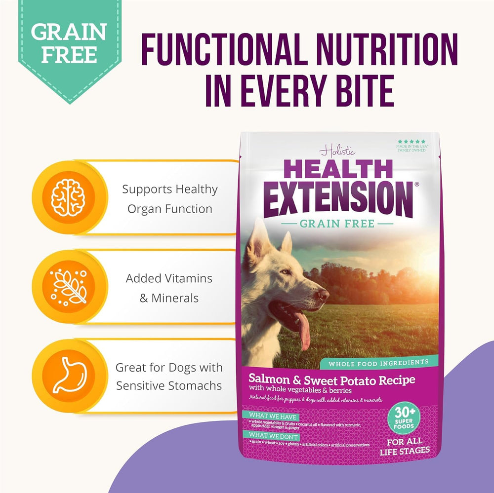Health Extension con probióticos y prebióticos para digestión equilibrada.