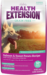 Health Extension salmón sin grano en bolsa para perros, proteína magra para músculos.