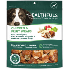 Healthfuls pollo envuelto en fruta, snack natural para entrenar y premiar a tu perro.