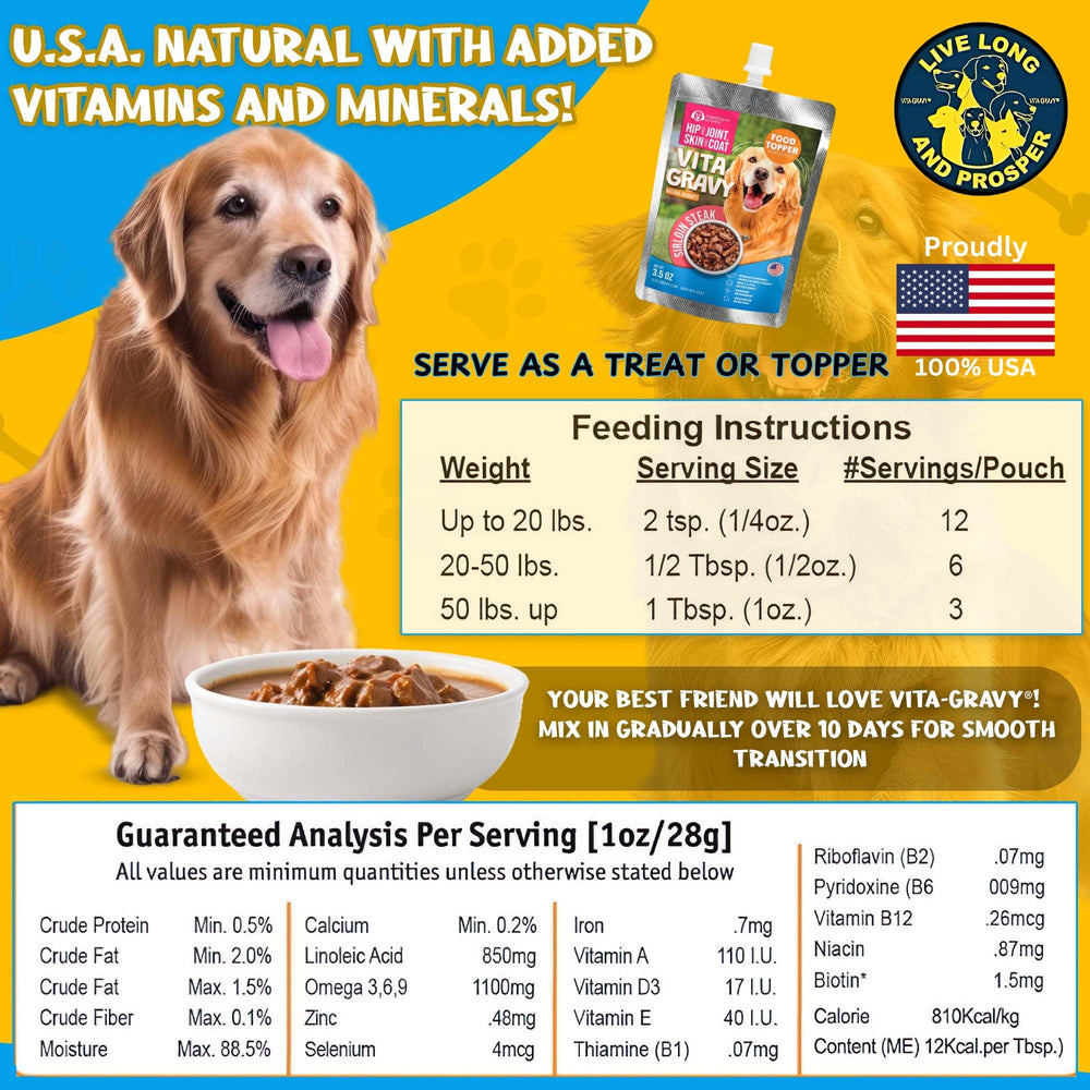 VitaGravy Healthpro Prods con kibble, fácil de servir.