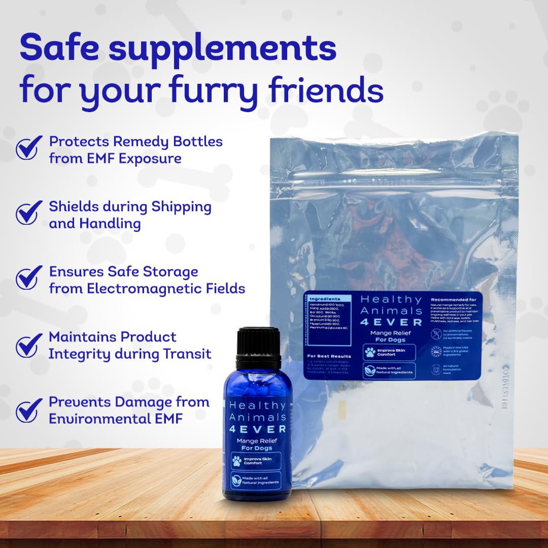 HealthyAnimals4Ever caja de empaque resistente, almacenamiento seguro en casa.