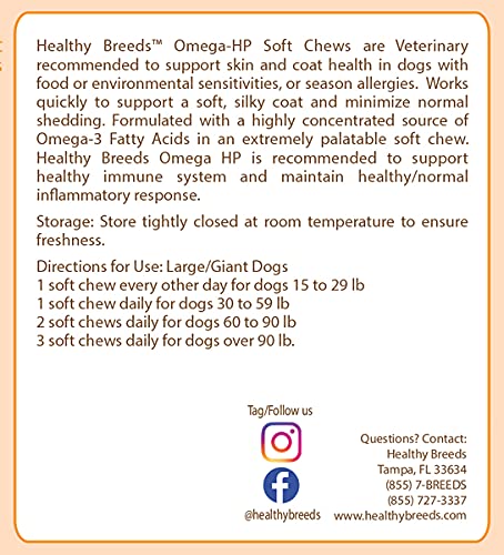 Healthy Breeds Pulik Omega HP masticables textura suave para uso diario