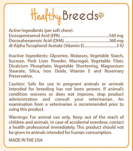 Healthy Breeds Pulik Omega HP masticables tubo: solución sabrosa para cuidado de la piel