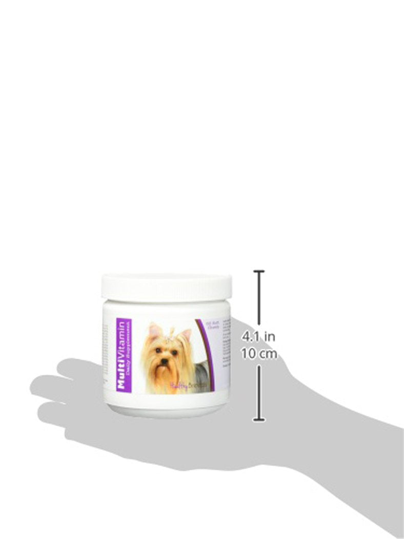 Healthy Breeds Yorkshire Terrier Multivitamínicos Gomitas Suaves, textura suave que facilita la ingesta diaria.