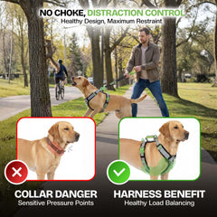 Arnés Healthy Harness vista lateral, distribución de carga para mayor control.