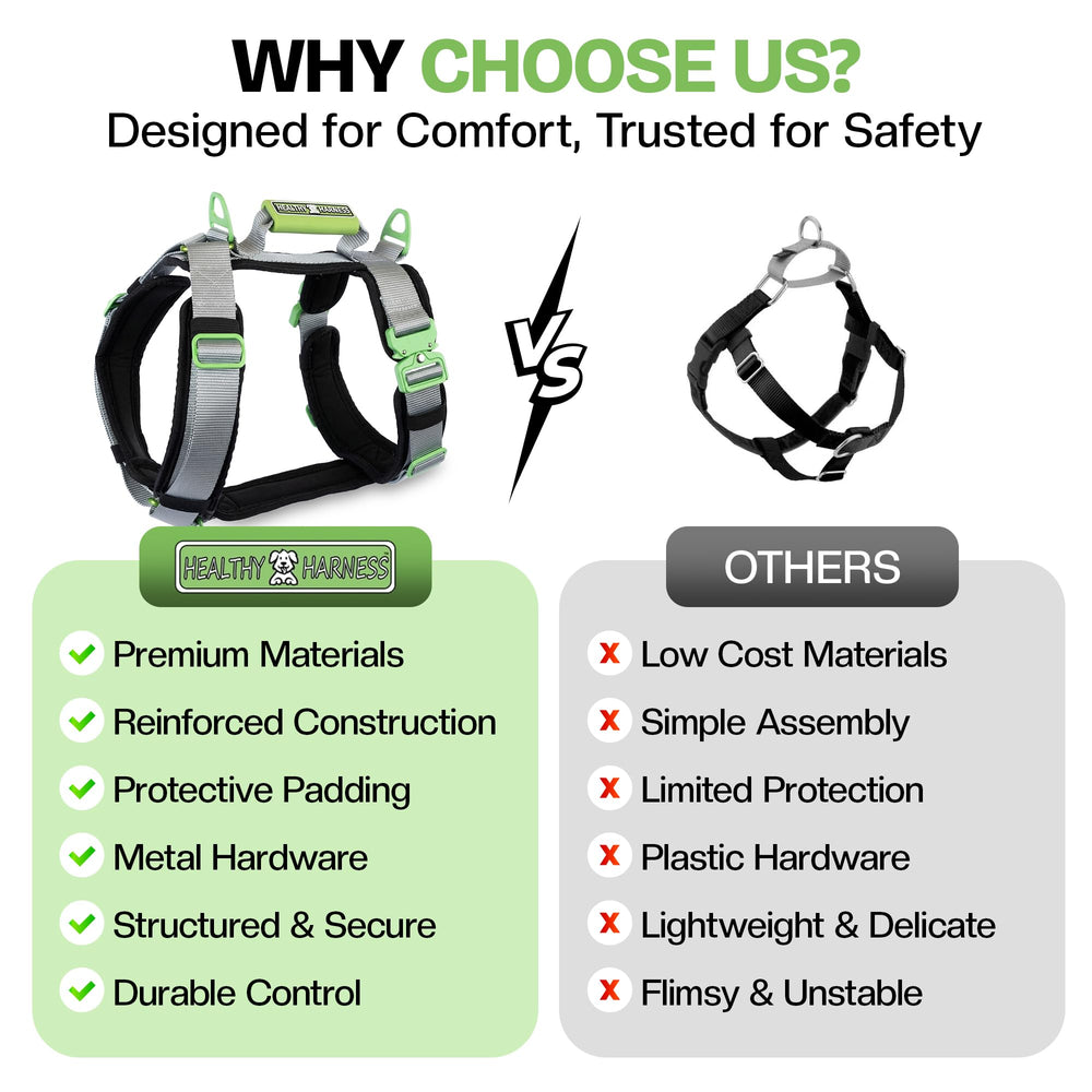 Arnés Healthy Harness asa de emergencia contorneada, control en zonas concurridas.