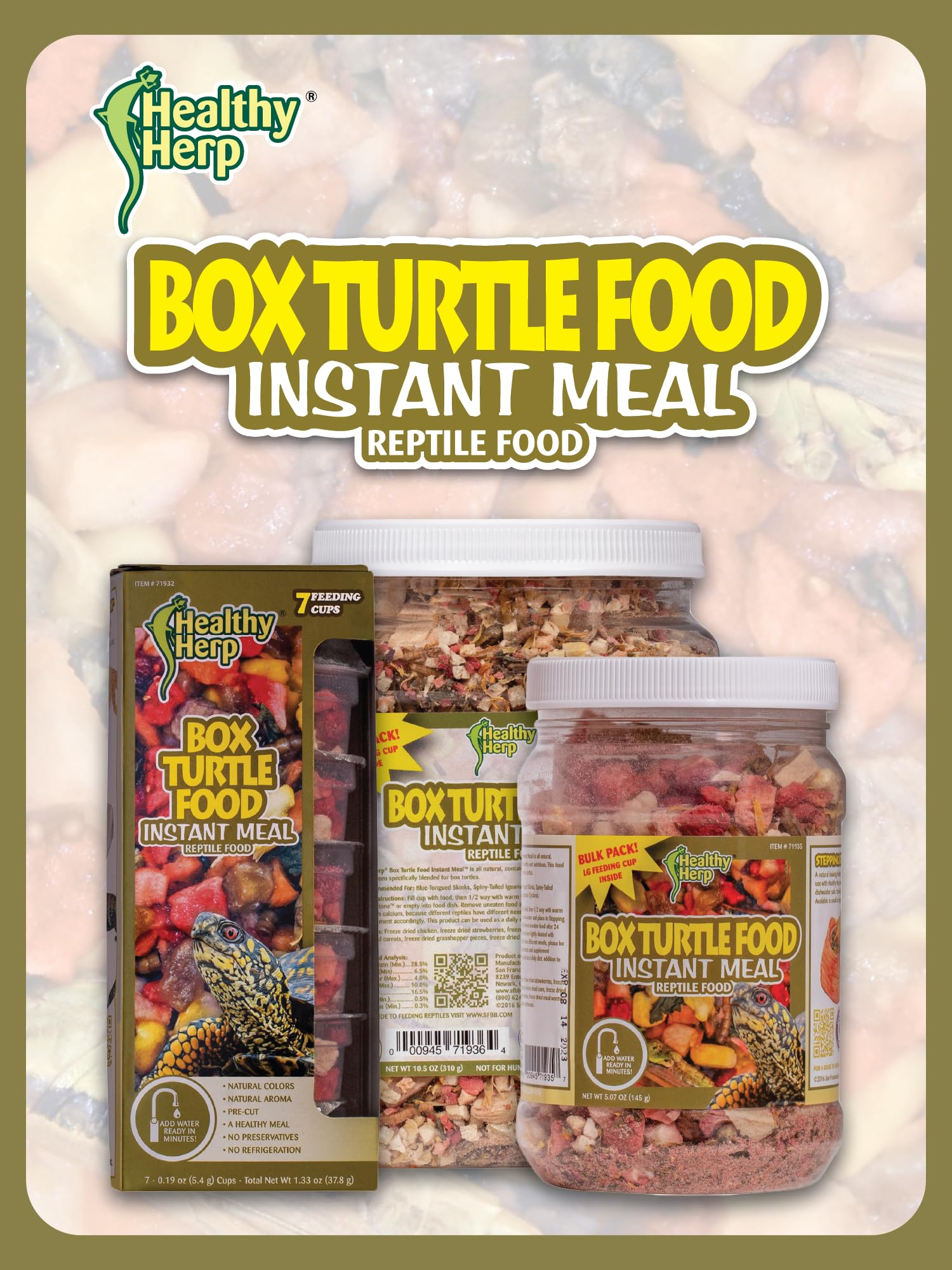 Healthy Herp hecho en EEUU alimento tortuga: producto local y de calidad.